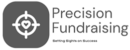 Precision Fundraising logo. Precision works with for purpose organisations to maximise donor relationships.