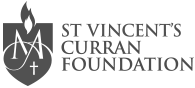 St Vincent’s Curran Foundation logo. St Vincent’s Curran Foundation is the fundraising organisation for St Vincent’s Hospitals and facilities in New South Wales.